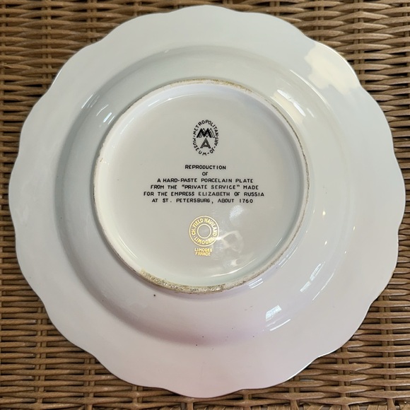 1 Met Museum 1950s Limoges Imperial Plate Of Empress Elizabeth Of Russia Plate - Picture 4 of 9